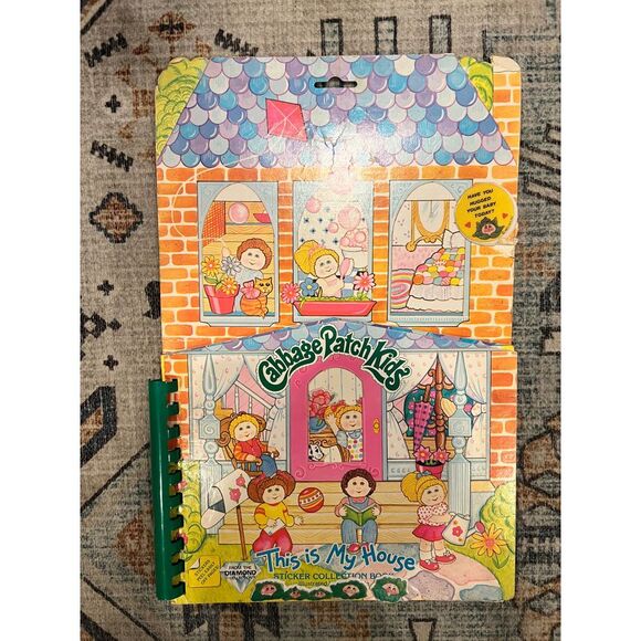 VTG Cabbage Patch Kids This Is My House Puffy Sticker Activity Book‎ EUC 1980s - Picture 2 of 12